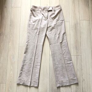BCBG Maxazria Y2K Wool Blend Flare Pants in Beige